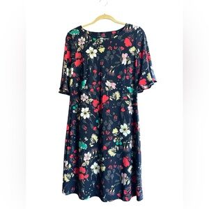 Tommy Hilfiger Navy and Red Floral Dress